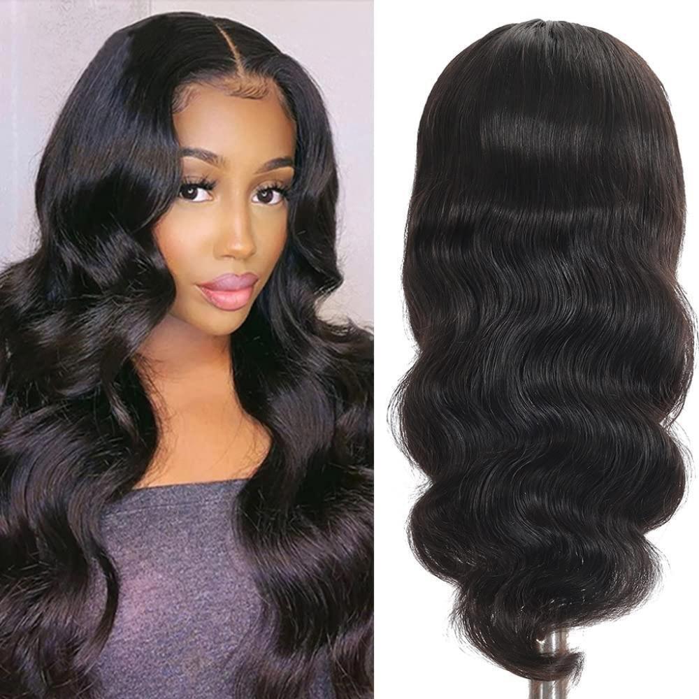 Body Wave Lace Front Wigs Human Hair 4x4 Transparent Lace 18 Inches